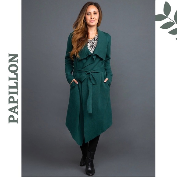 Papillon Blanc Sweaters - Papillon Emerald Waterfall Cardigan Jacket Small NWT